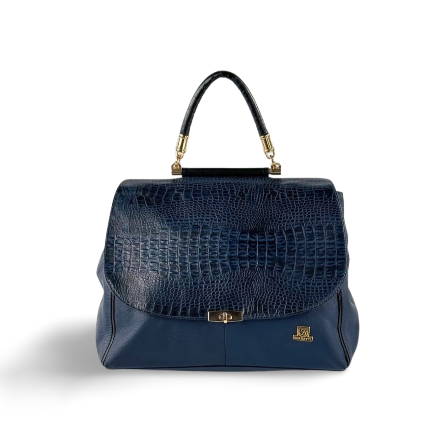 Bolso Elegance Azul Marino en Cuero Texturizado
