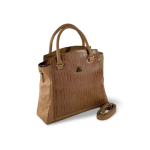 Bolso Tote Elegante en Cuero Texturizado – Color Camel